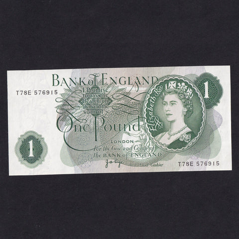Bank of England (B320) Page, £1, T78E, Good EF