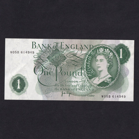 Bank of England (B320) Page, £1, W05B, Good EF
