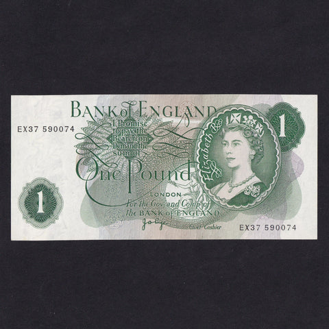 Bank of England (B322) Page, £1, EX37, Good EF