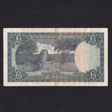 Rhodesia (P29) £5, 1st July 1966, QEII, J/4 339442, rust, Fine/VF