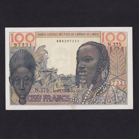 West African States (P.2b) 100 Francs, N.275, rust, otherwise UNC