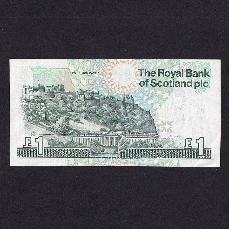 Scotland (P356) Royal Bank of Scotland, £1, 1992, EC commemorative, low serial & first million, EC0 000115, count crease, A/UNC