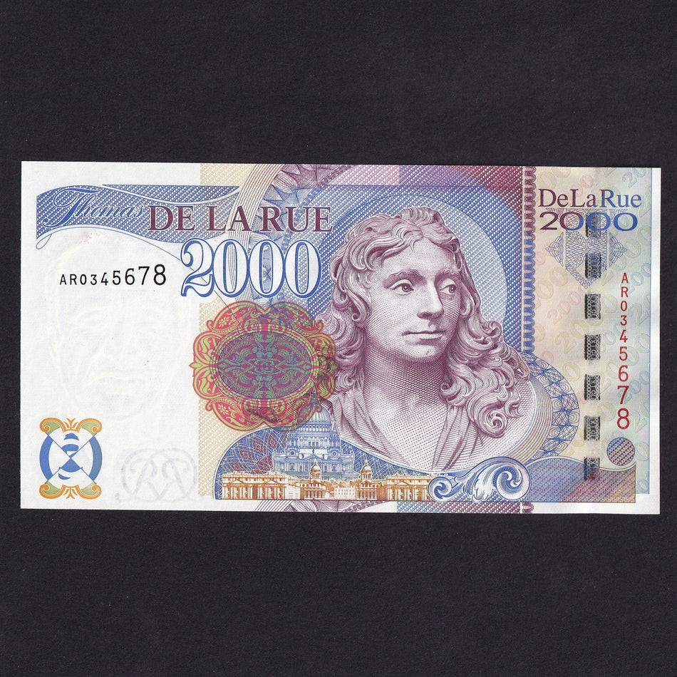 Promotional - De La Rue, AR-- with orange guilloche 2000, UNC