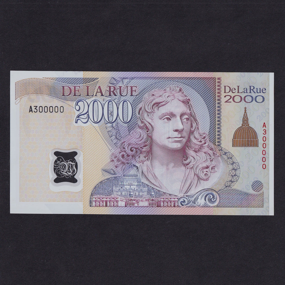Promotional - De La Rue, Safeguard polymer, 2000, UNC