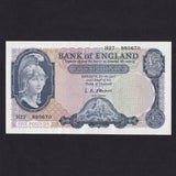 Bank of England (B280) O'Brien, £5, first series, H27, centre fold, otherwise EF