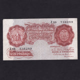 Bank of England (B210) Mahon, 10 Shillings, Z88, VG