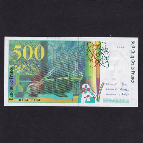 France (P160d) 500 Francs, 2000, A/UNC