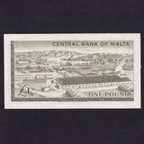 Malta (P29) £1, 1967, A/1 000002, Hogg signature, QEII, A/UNC
