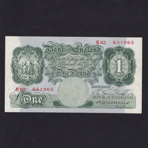 Bank of England (B225) Catterns, £1, S62 651965, Good EF