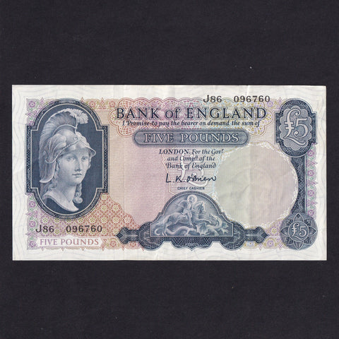 Bank of England (B280) O'Brien, £5, Good VF