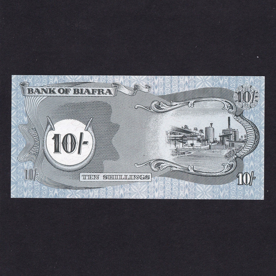 Biafra (P4) 10 Shillings, 1968-69, UNC