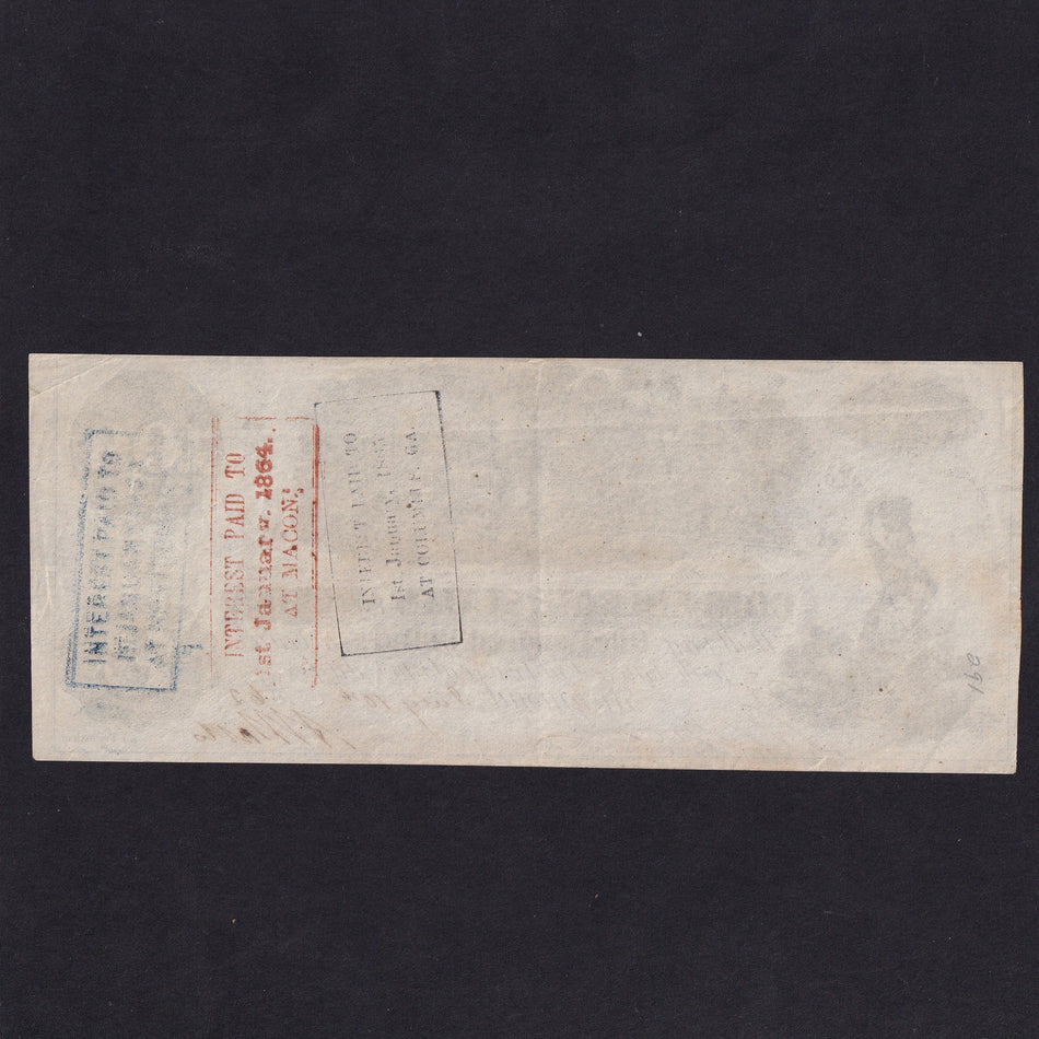 Confederate States (P43b) $100, 1862, milkmaid, straight steam, series Ac, no.19251, Paterson printer, fold, Good EF