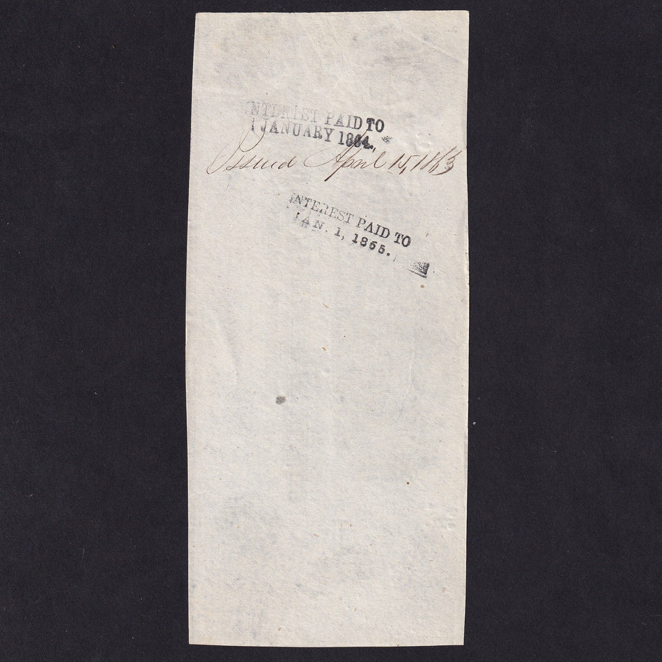 Confederate States (P44) $100, 1863, milkmaid, diffused steam, series Aa, no.68246, pinholes, A/UNC