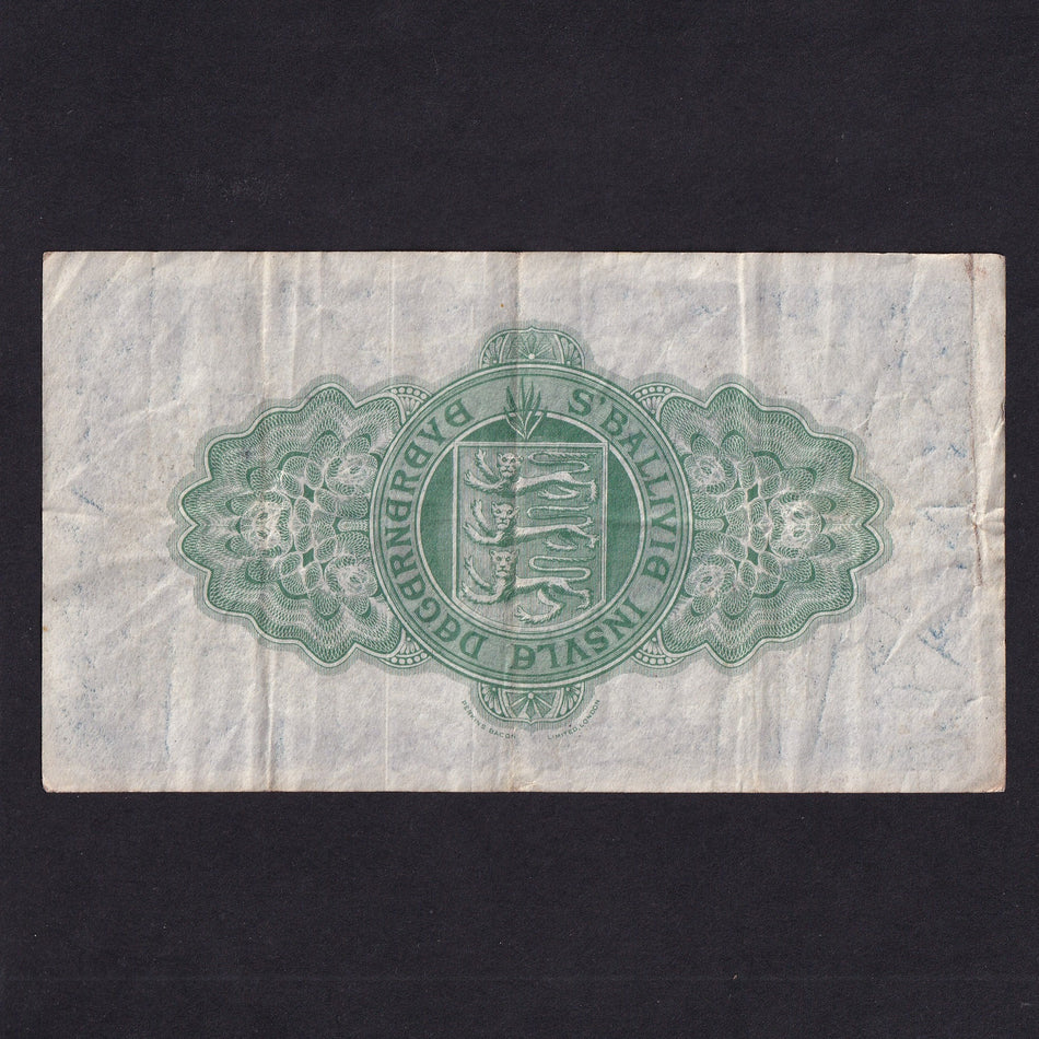 Guernsey (P43a) £1, 1st August 1945, 4/V 0566, Fine