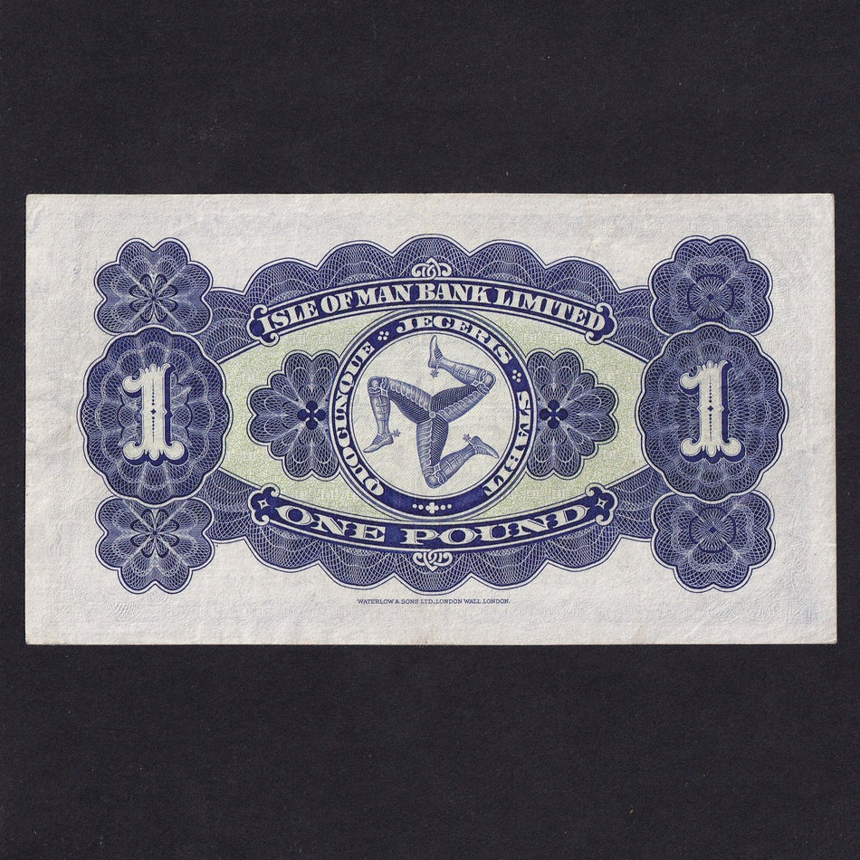Isle of Man (P.6d) £1, 30th December 1959, M/4 1444, Cashin/ Quirk, M283, pressed, VF