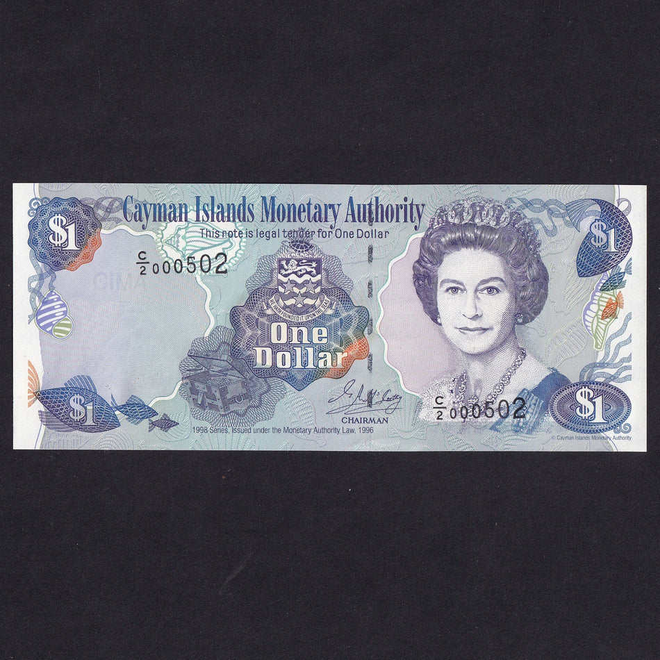 Cayman Islands (P21b) $1, 1998, QEII, C/2 000502, UNC