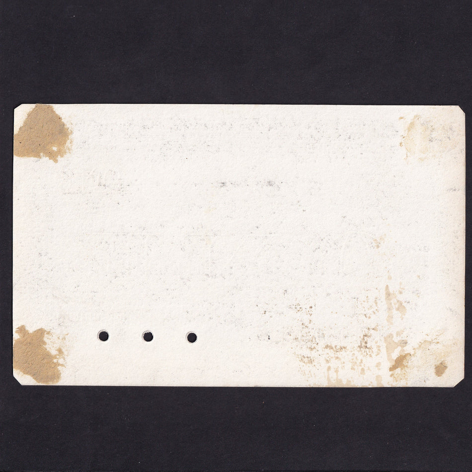 Ireland (P203p) National Bank Limited, £1 obverse proof on card, 1st August 1895, BOI NA41, mount marks, EF