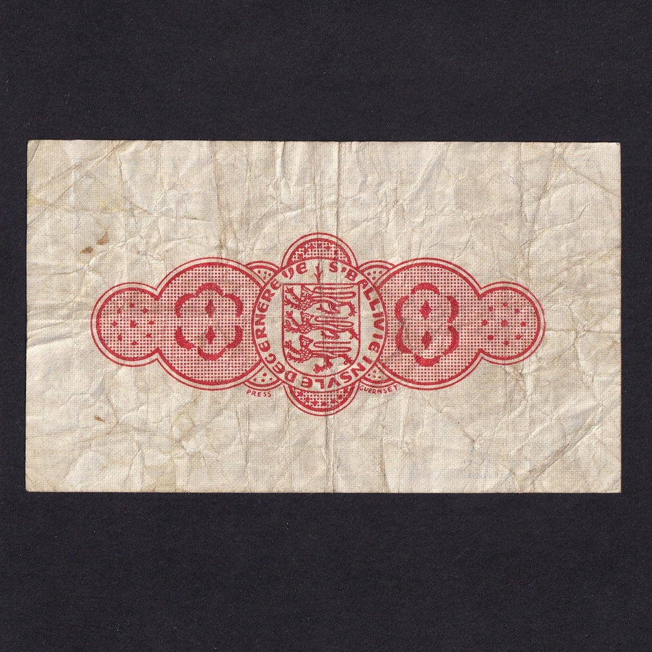 Guernsey (P32) 10 Shillings, 1st January 1943, P/1 0942, G244, Fine