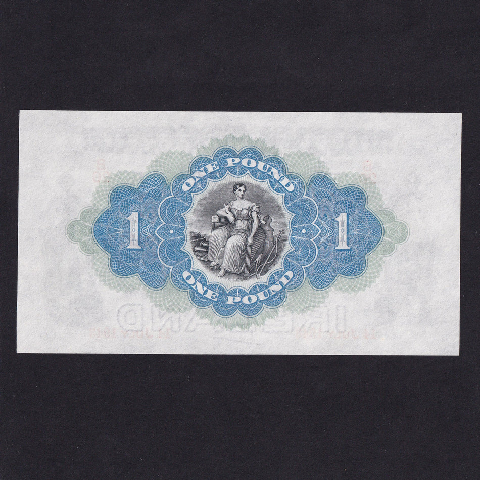 Northern Ireland (P55b) Bank of Ireland, £1, 14th July 1943, B20 604779, BA68, UNC