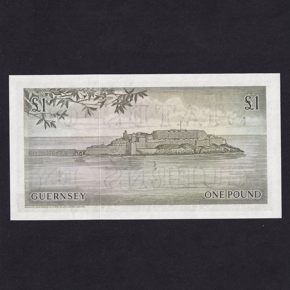 Guernsey (P45b) £1, Hodder signature, F940216, UNC
