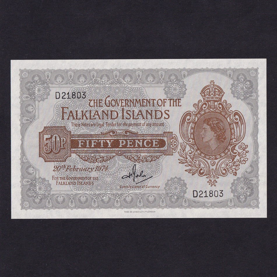 Falkland Islands (P10b) 50p, 1974, UNC
