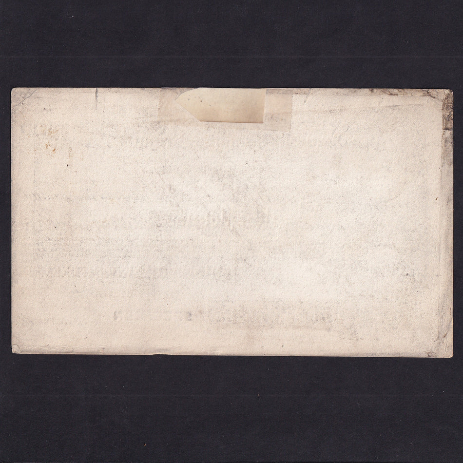 Ireland (P325) Provincial Bank of Ireland, £50 obverse proof, 1st March 1871, specimen stamp, PR56, mounted on card, damage, VG