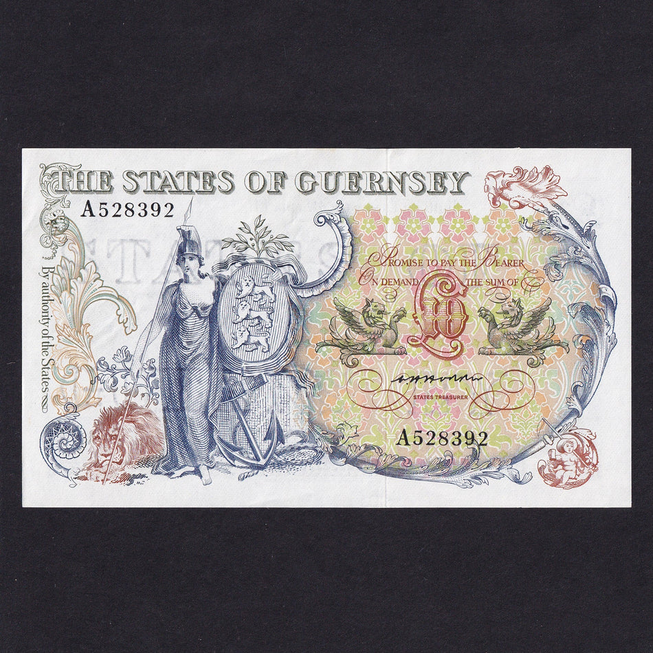 Guernsey (P47) £10, 1975-80, A528392, A/UNC