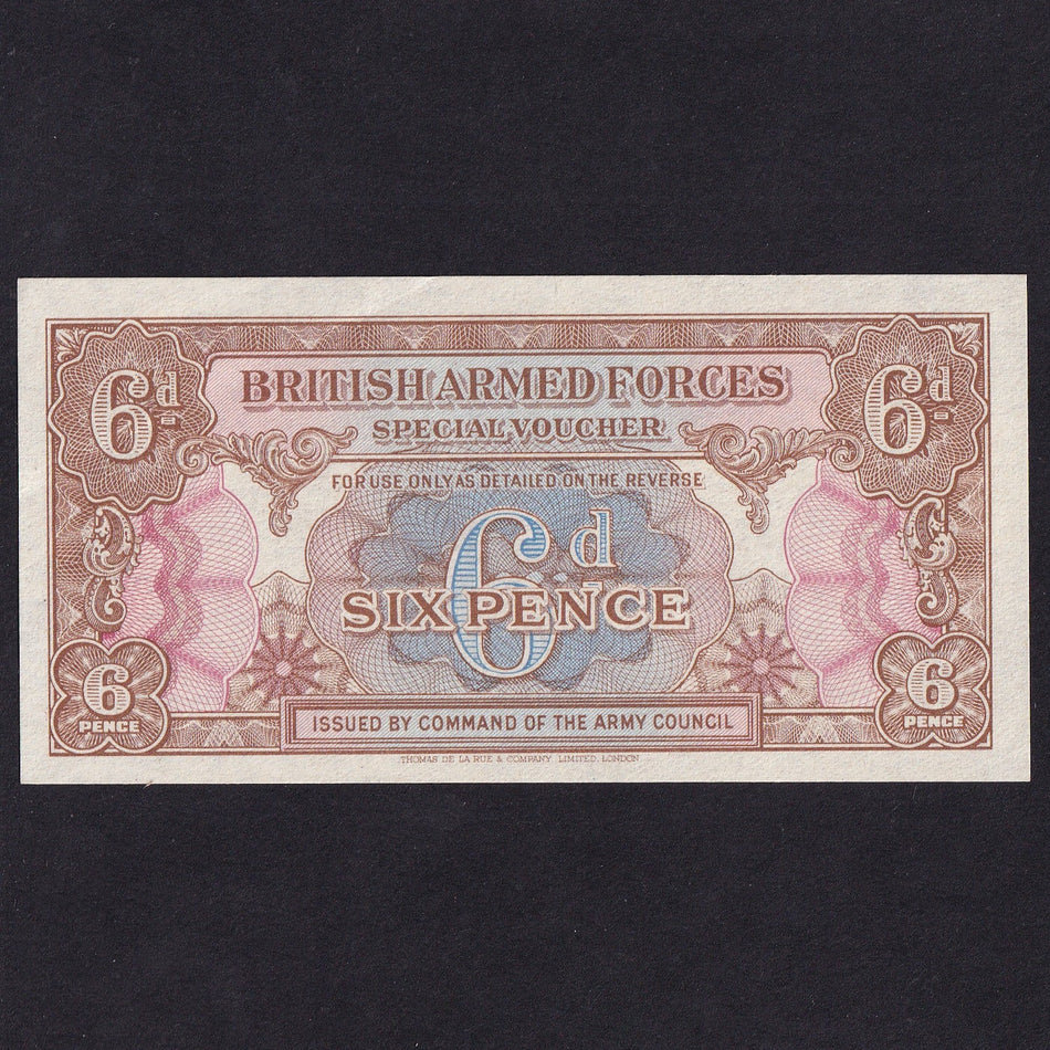 British Armed Forces (PM10) 6 Pence, 1946, 1st series, Good EF