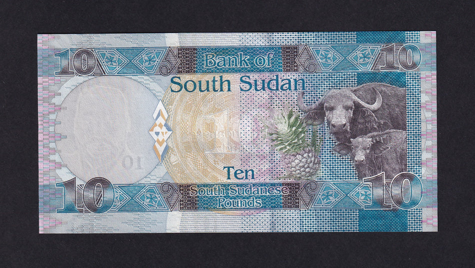 South Sudan (P.7) 10 Sudanese Pounds, 2011, UNC