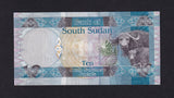 South Sudan (P.7) 10 Sudanese Pounds, 2011, UNC