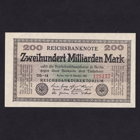 Germany (P212) 200 Milliarden Mark, 15th October 1923, no.128157, UNC