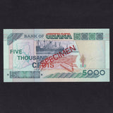 Ghana (P34a) 5000 Cedi specimen, 22nd October 2001, UNC
