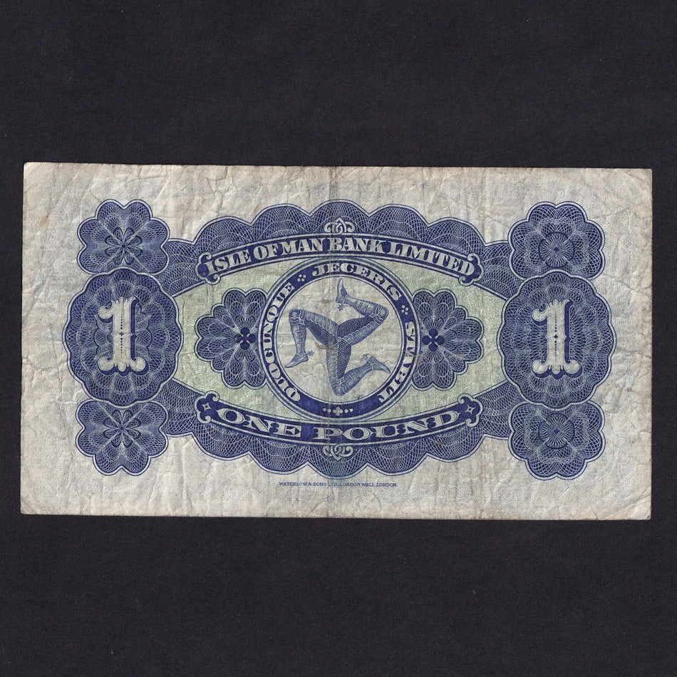 Isle of Man (P.6d) £1, 5th January 1956, Quirk/ Cashin, M282, F/4 6785, Fine
