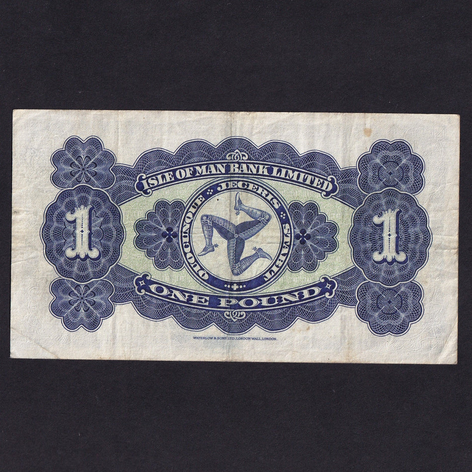 Isle of Man (P.6d) Isle of Man Bank Limited, £1, 4th April 1957, Quirk/ Cashin, M282, H/4 7446, Fine/ VF