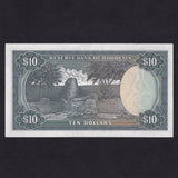 Rhodesia (P41) $10 replacement note, 2nd January 1979, Z/1, Good EF