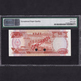 Fiji (P.78s1) $5 specimen, ND (1980), Central Monetary Authority of Fiji, PMG63, UNC