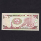 Swaziland (P26a) 50 Emalangeni, 1st April 1995, King Mswati III, Central Bank of Swaziland, AA--, UNC