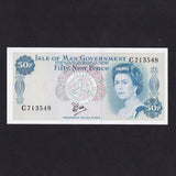 Queen Elizabeth II banknote set, 4 notes: Isle of Man, St. Helena, Eastern Caribbean & Bahamas, all UNC