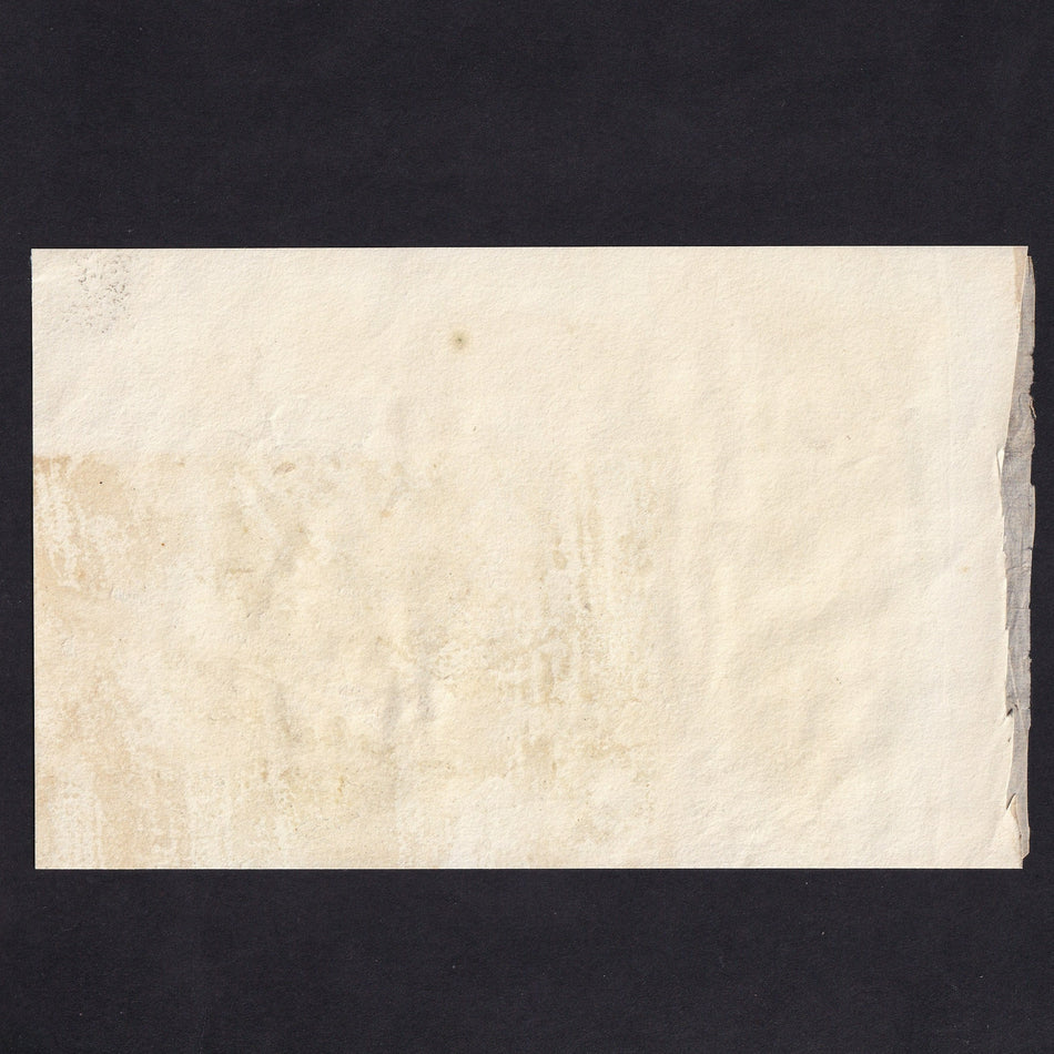 England, skit note for Self Grumble & Bearmuch, Two Pence, 1795, 'on conquest of France and establishment of Royalty', signed Stephen Starvation, stuck to paper, VG