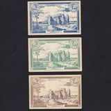 Belgium, 1, 5 & 10 Frank set, 1940, WWII emergency issue, SB1421-23, VF
