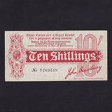 Treasury Series (T.9) Bradbury, 10 Shillings, 14th August 1914, A/3 260519, pencil annotation on reverse, VF