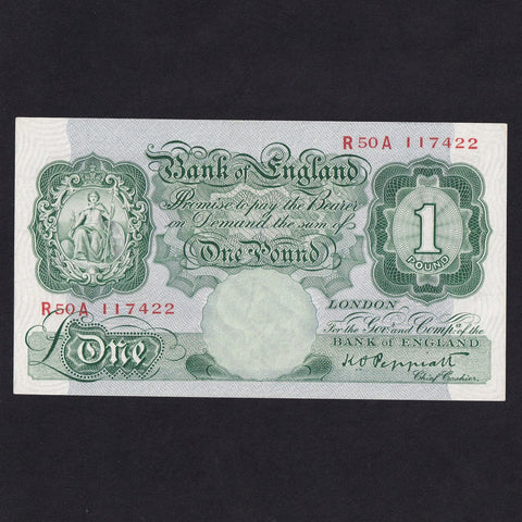 Bank of England (B258) Peppiatt, £1, 1948, R50A, pressed, A/EF