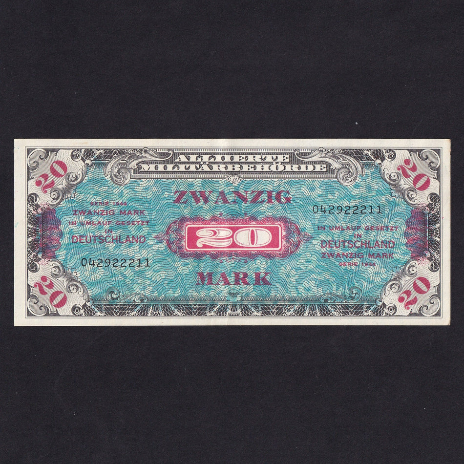 Germany (P195b) 20 Mark, 9 digits, without Forbes, Good VF