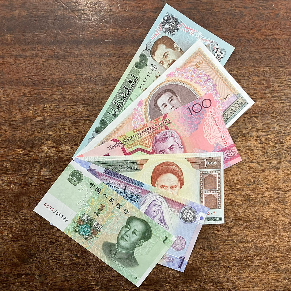 The Tyrant Collection, 6 notes featuring dictators from around the world, UNC