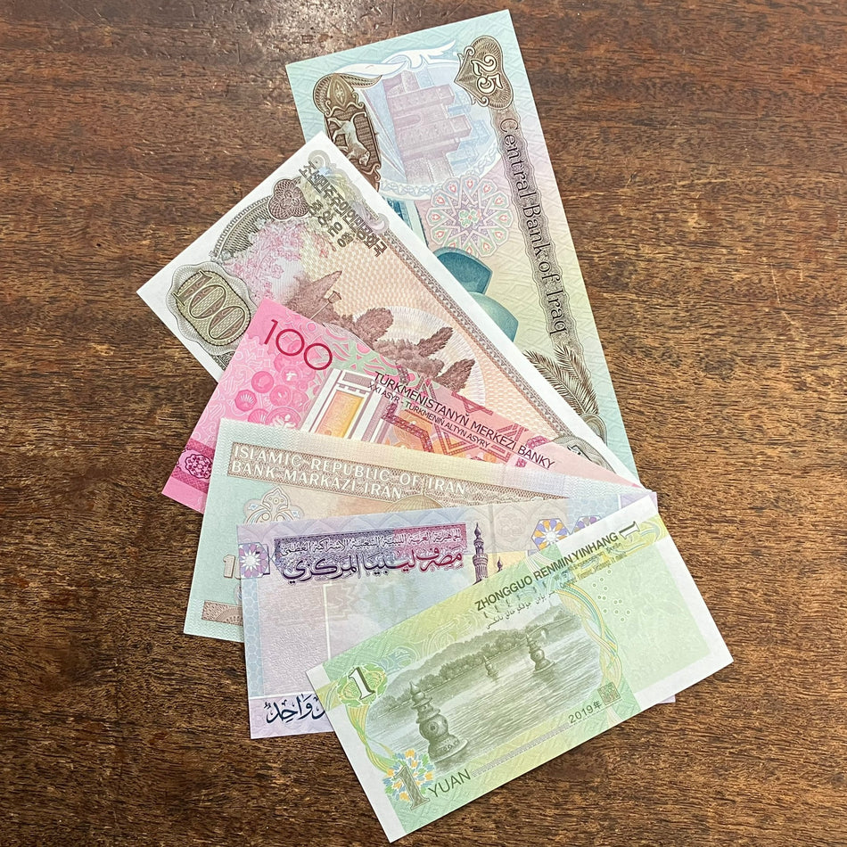 The Tyrant Collection, 6 notes featuring dictators from around the world, UNC