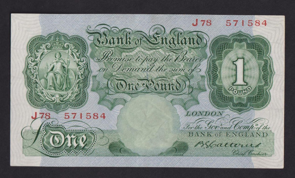 Bank of England (B225) Catterns £1, J78, EF