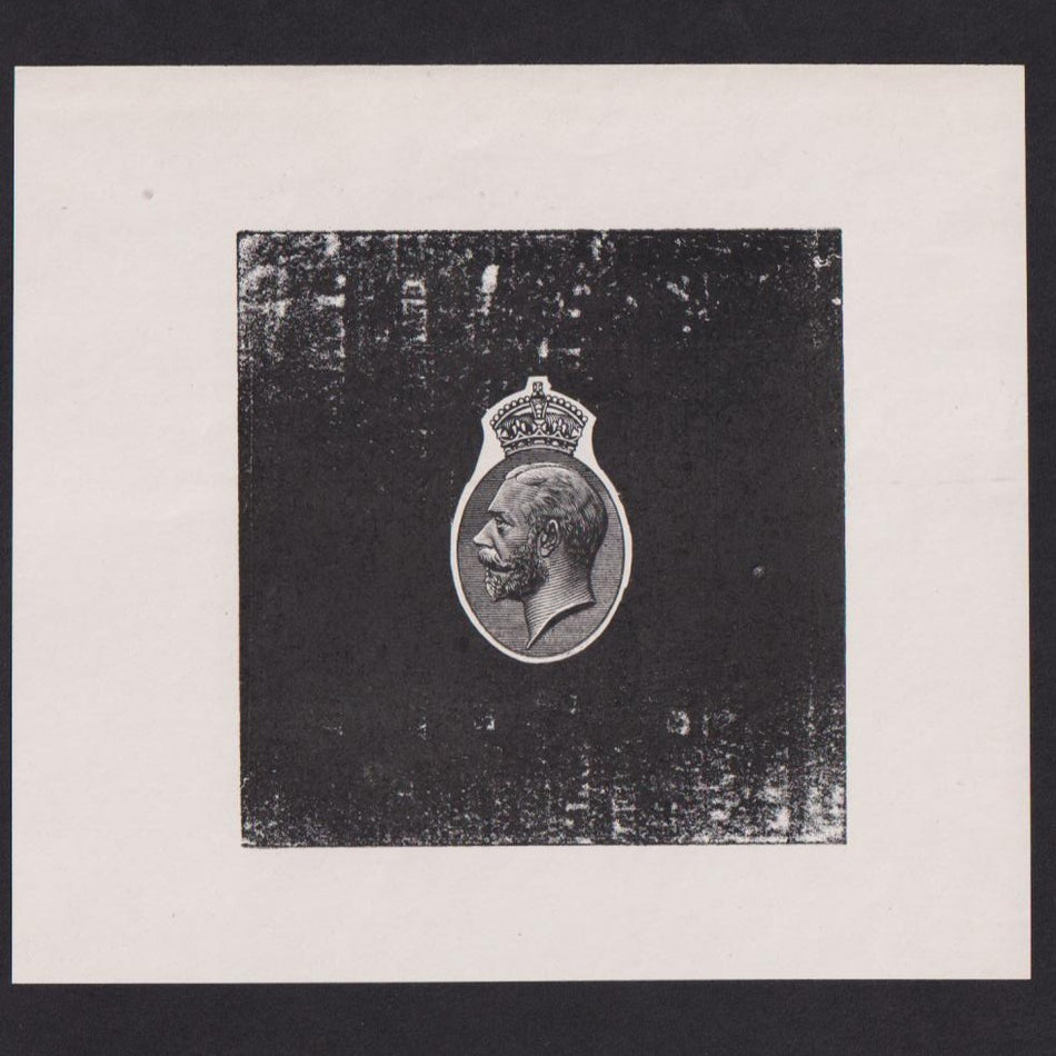Treasury Series, proof vignette in black of King George V, as used on 2/6d T28 (1919) UNC