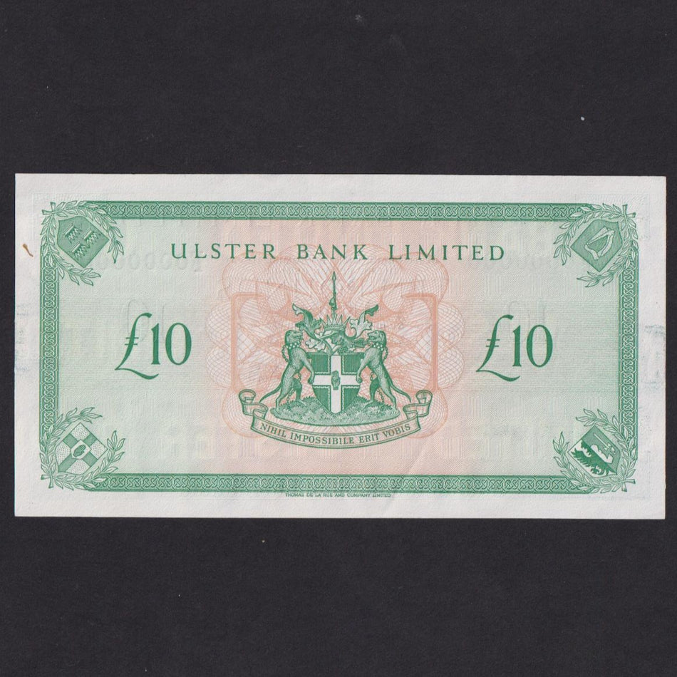 Northern Ireland (P332s) £10 specimen, 1st December 1990, Ulster Bank Limited,  F000000, Good EF