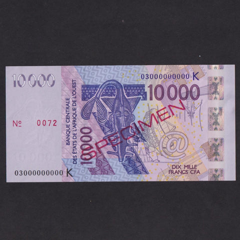 West African States (P618H) Senegal, 10000 Francs specimen, no.72, UNC