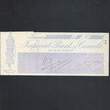 Canada Imperial Bank specimen cheque, 188x, Toronto